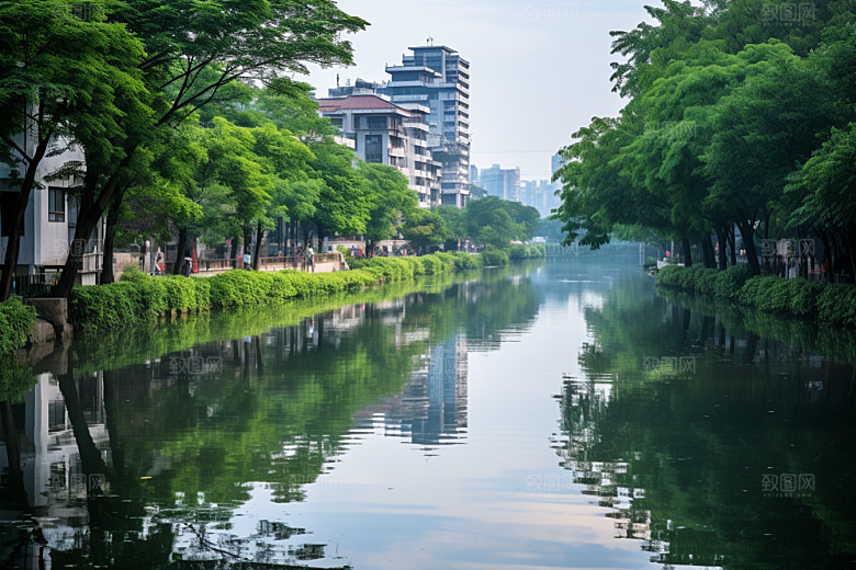 杭州城市风光景点旅游摄影图