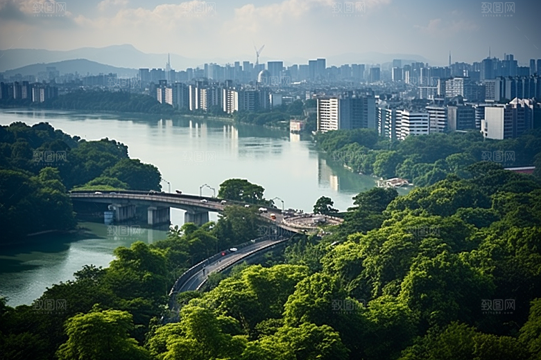 杭州城市风光景点国内游摄影图