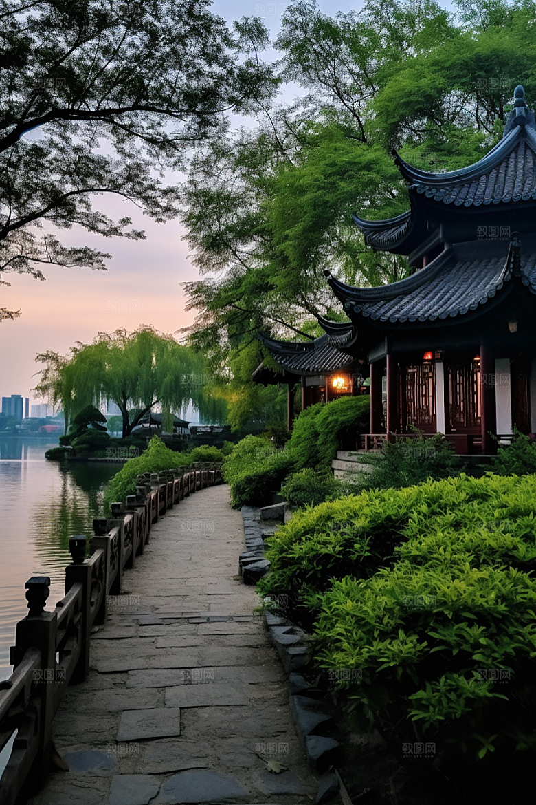 杭州城市风光高清江南摄影图
