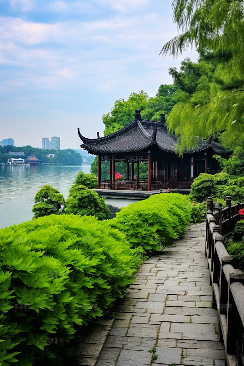 杭州城市风光风景江南摄影图