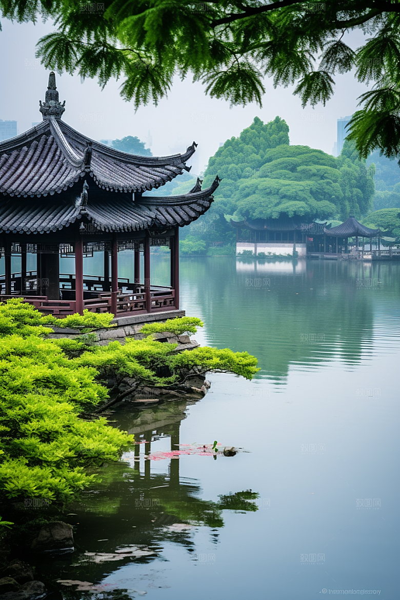 杭州城市风光国内游南宋古都摄影图