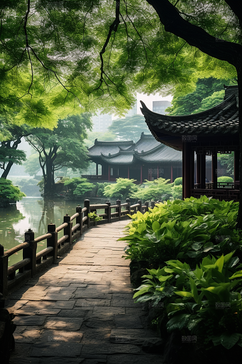 杭州城市风光景色风景摄影图