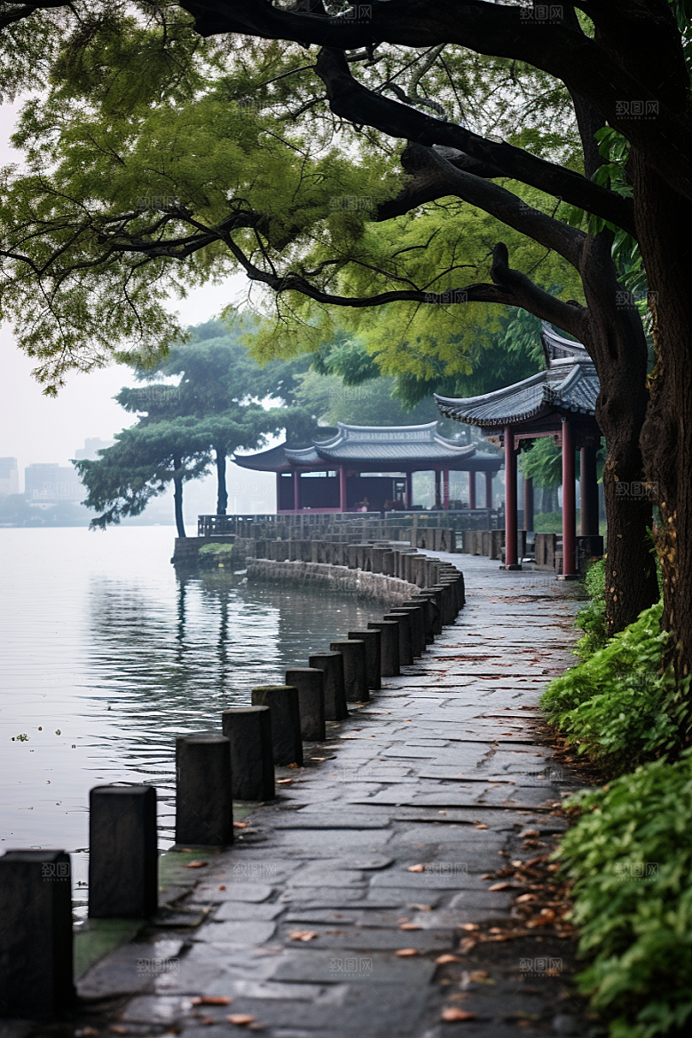 杭州城市风光景点国内游摄影图