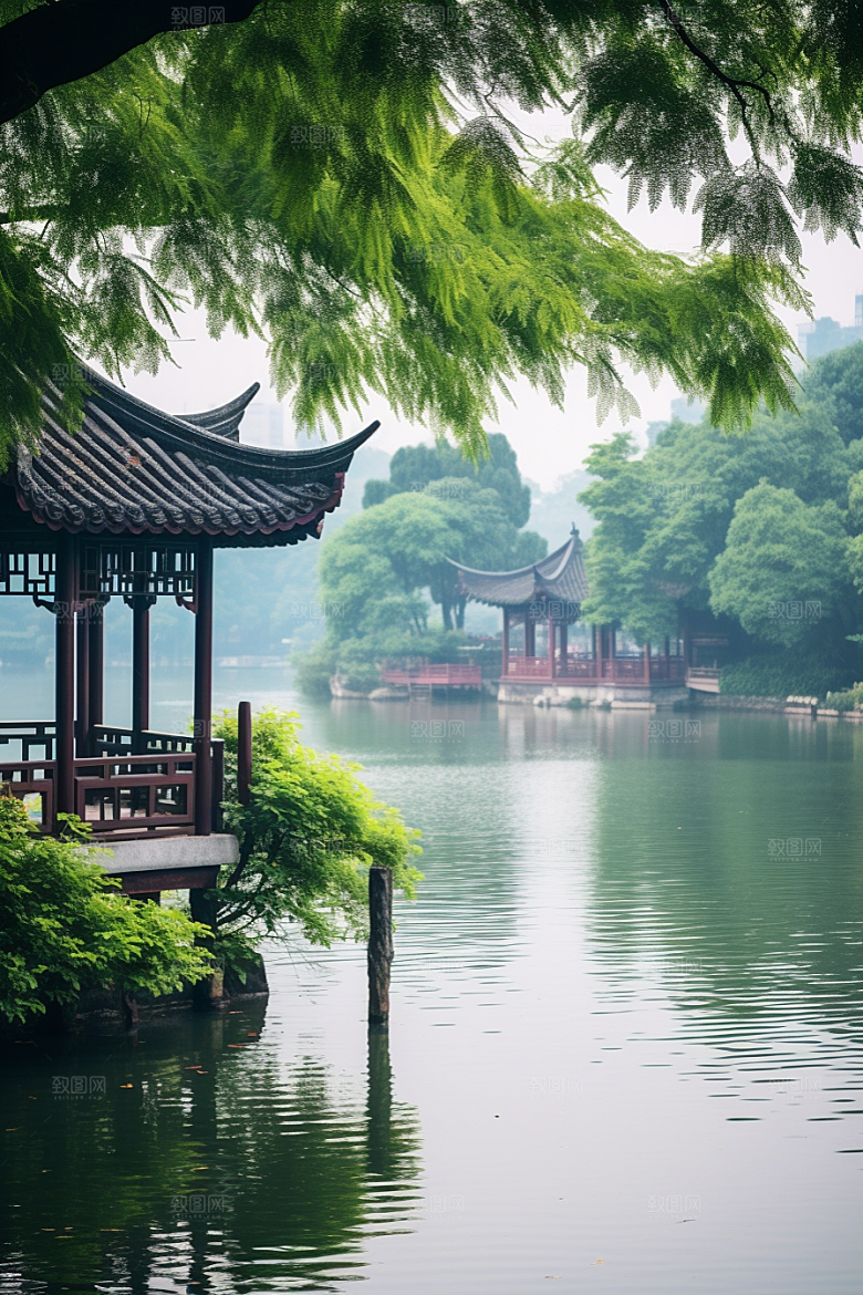 杭州城市风光旅行南宋古都摄影图