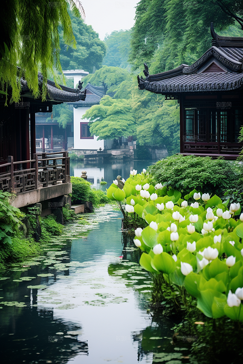 杭州城市风光旅游南宋古都摄影图