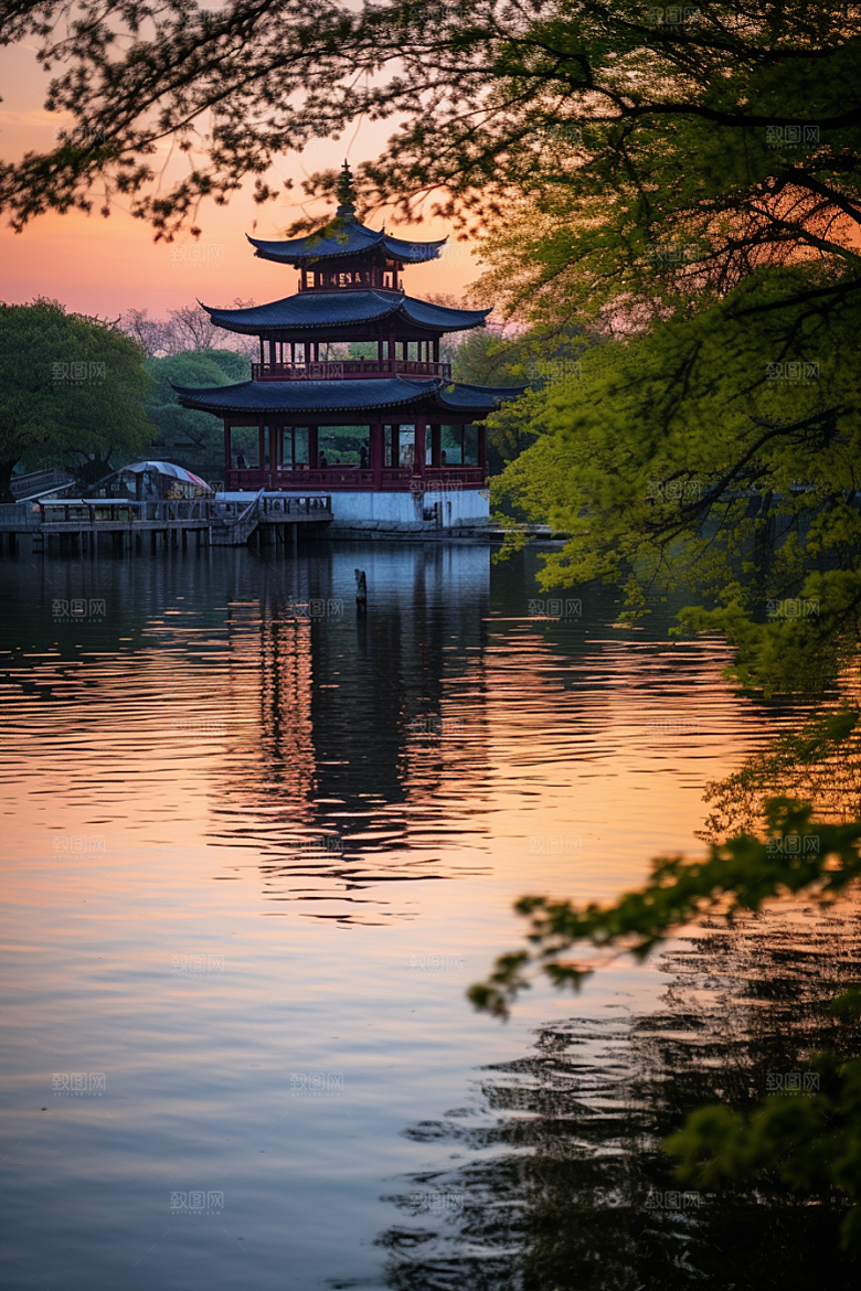 杭州城市风光风景旅游摄影图
