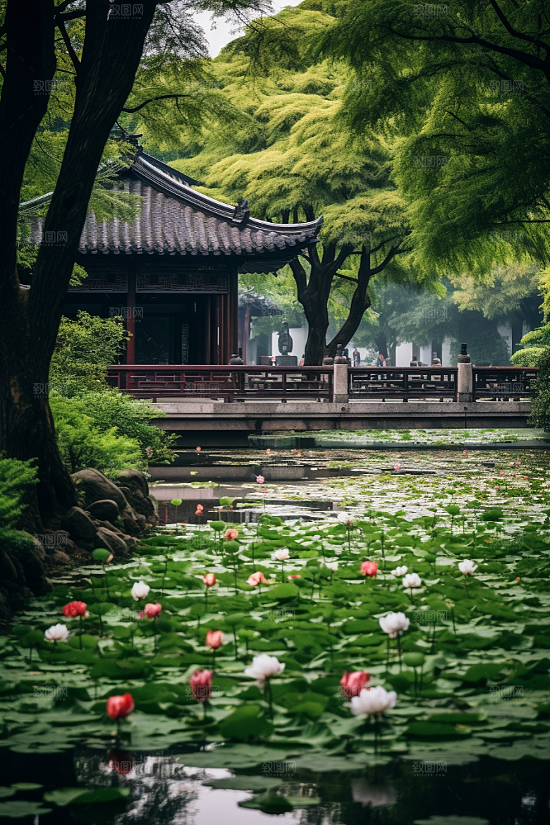 杭州城市风光旅游地标摄影图