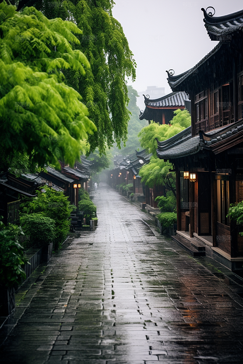 杭州城市风光旅游景点摄影图