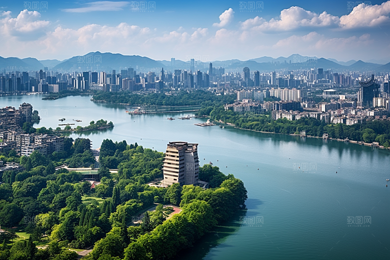 杭州城市风光南宋古都风景摄影图