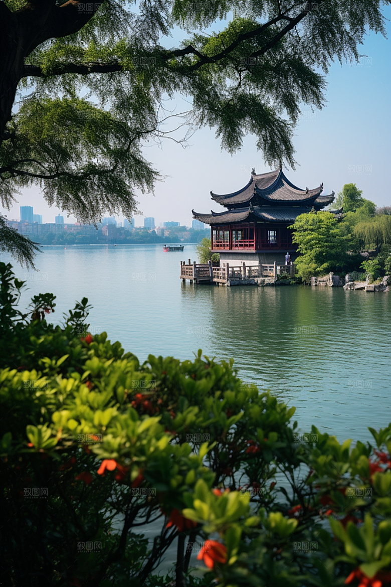 杭州城市风光旅行旅游摄影图