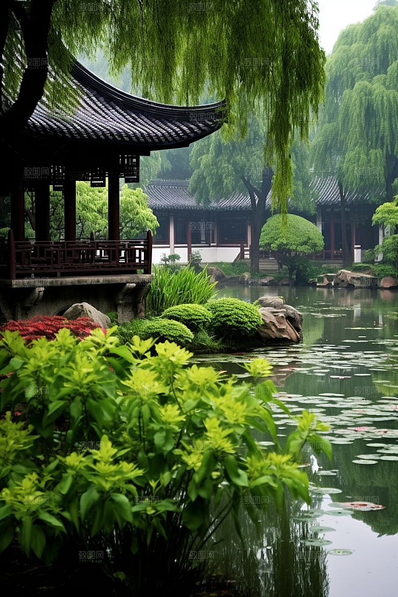 杭州城市风光旅行江南摄影图