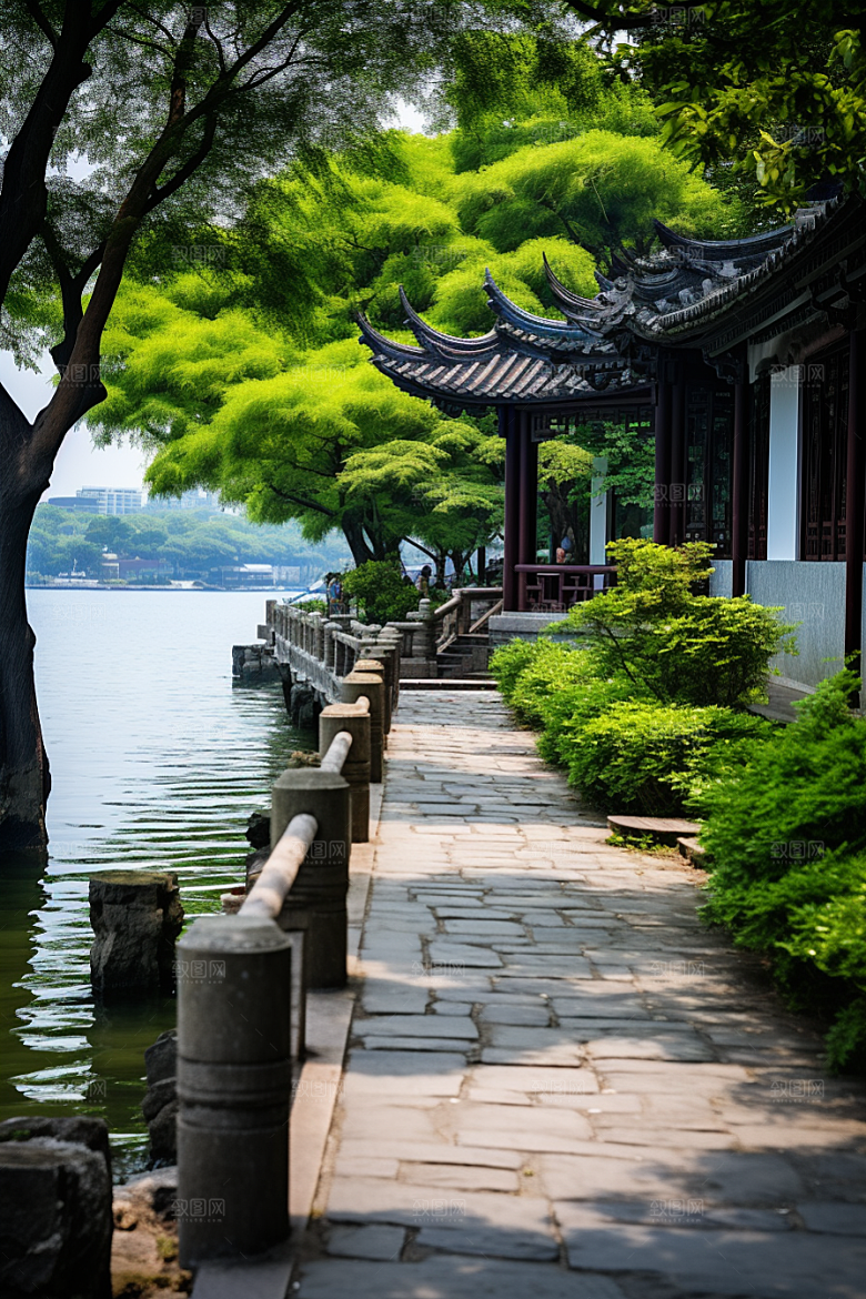 杭州城市风光旅行景色摄影图
