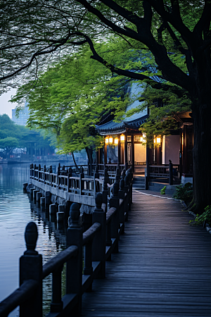 杭州城市风光江南风景摄影图