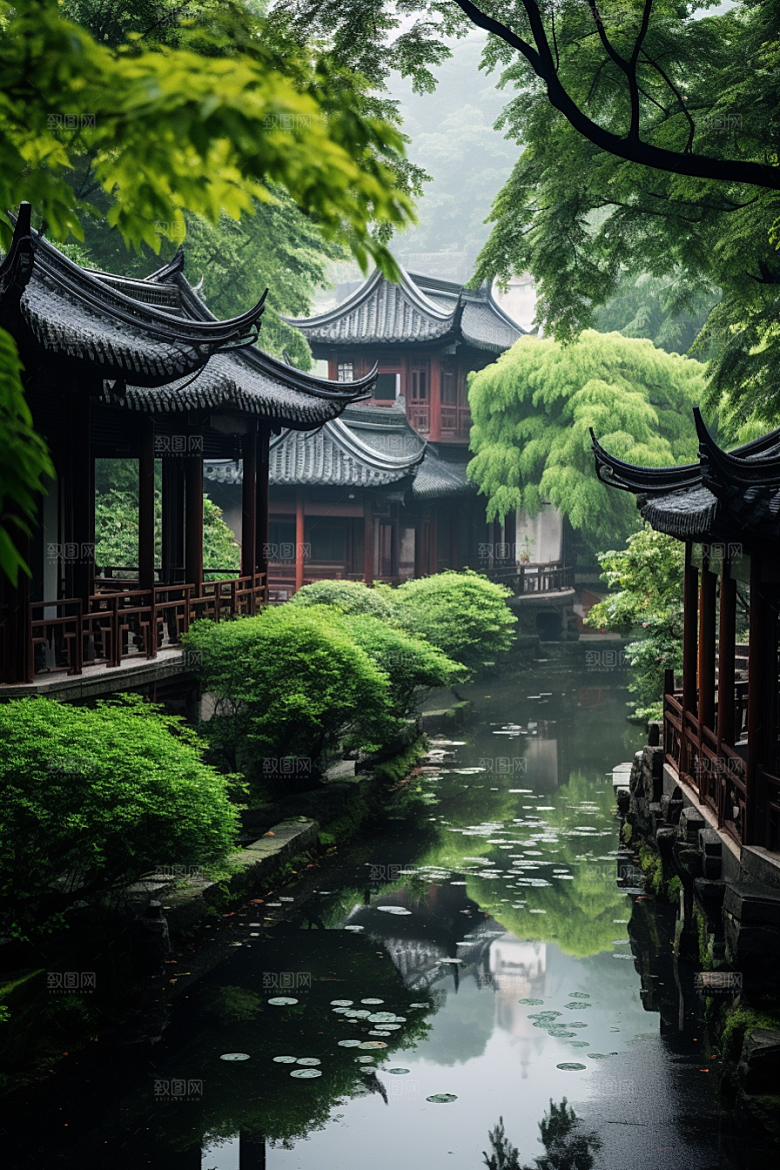 杭州城市风光景色风景摄影图