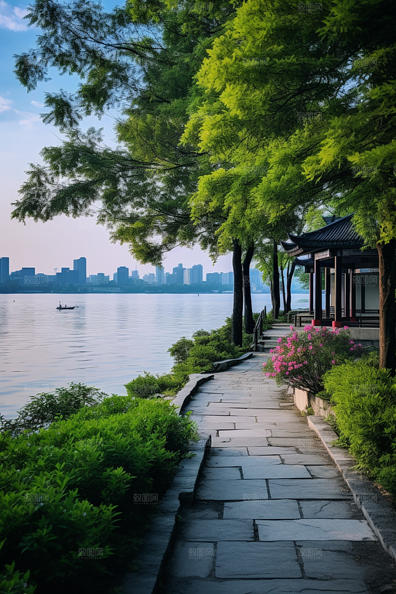 杭州城市风光旅游南宋古都摄影图