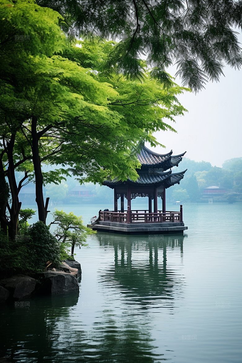杭州城市风光景色旅游摄影图