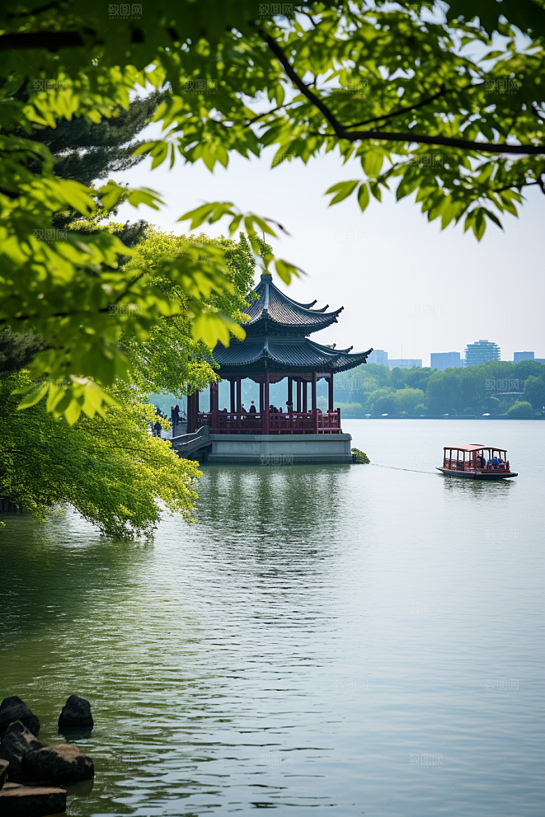 杭州城市风光国内游风景摄影图