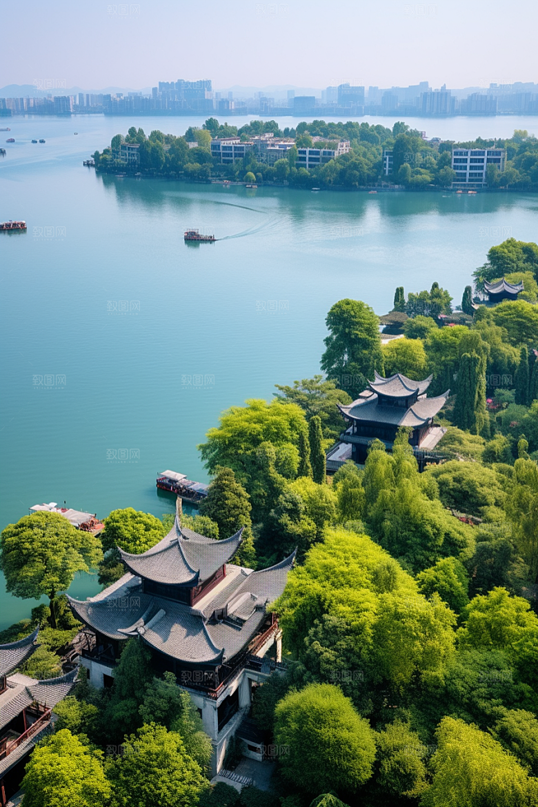 杭州城市风光旅行国内游摄影图
