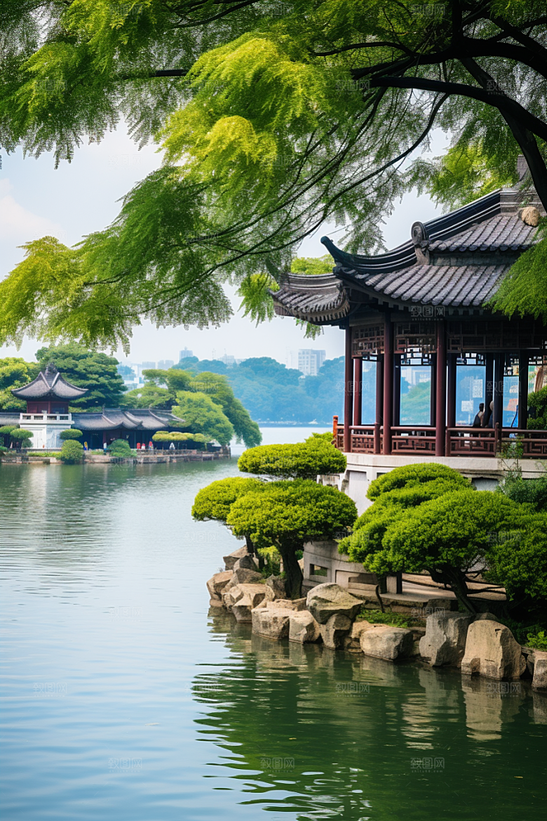 杭州城市风光国内游风景摄影图
