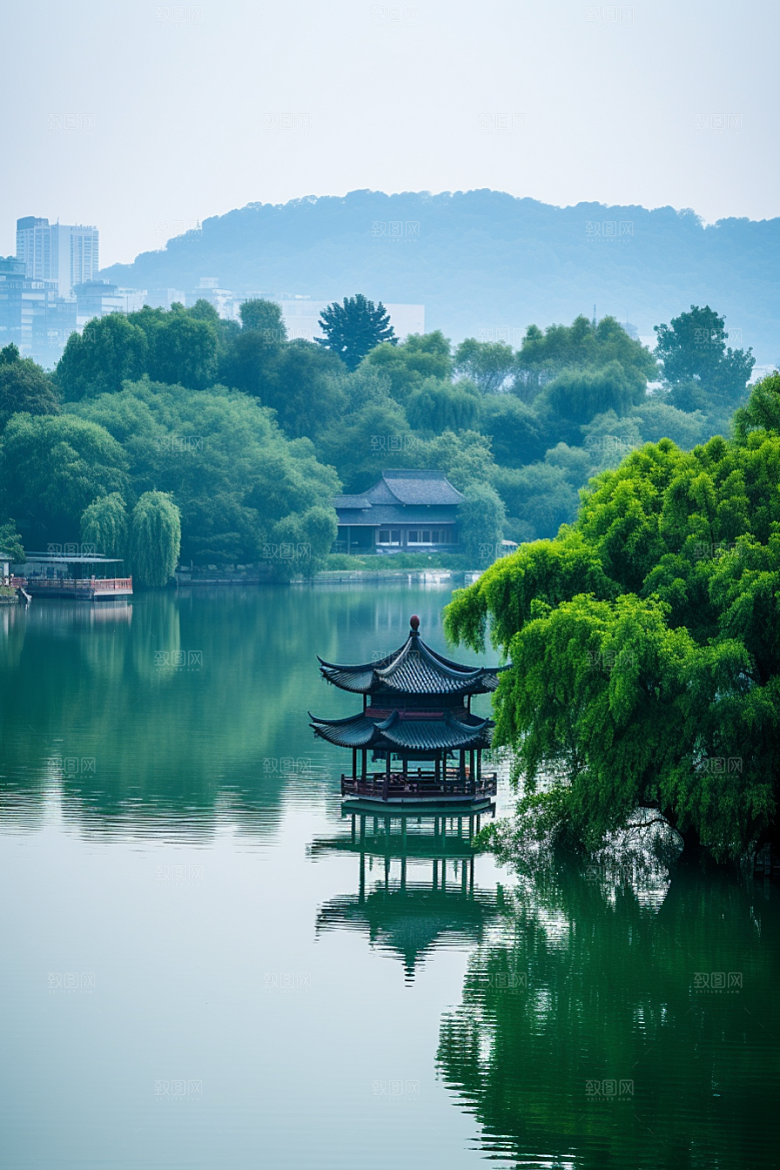 杭州城市风光都市景色摄影图