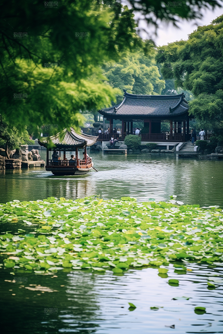 杭州城市风光南宋古都江南摄影图