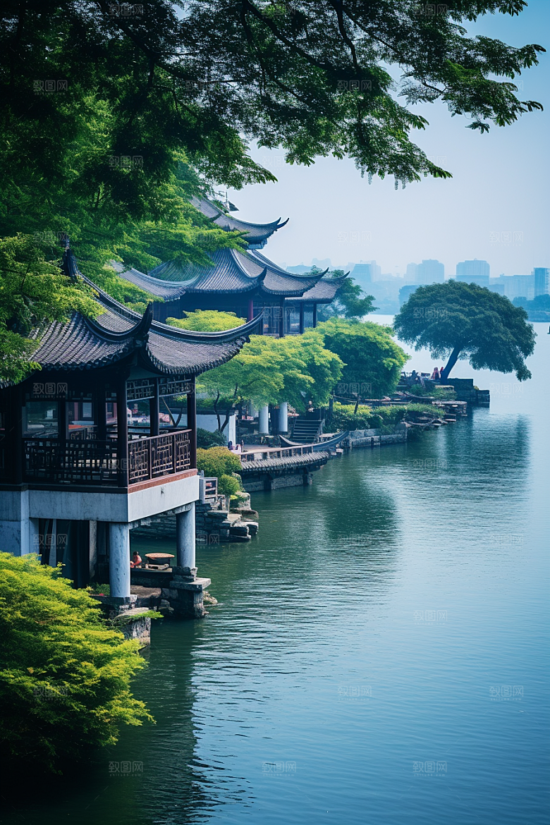杭州城市风光景点国内游摄影图
