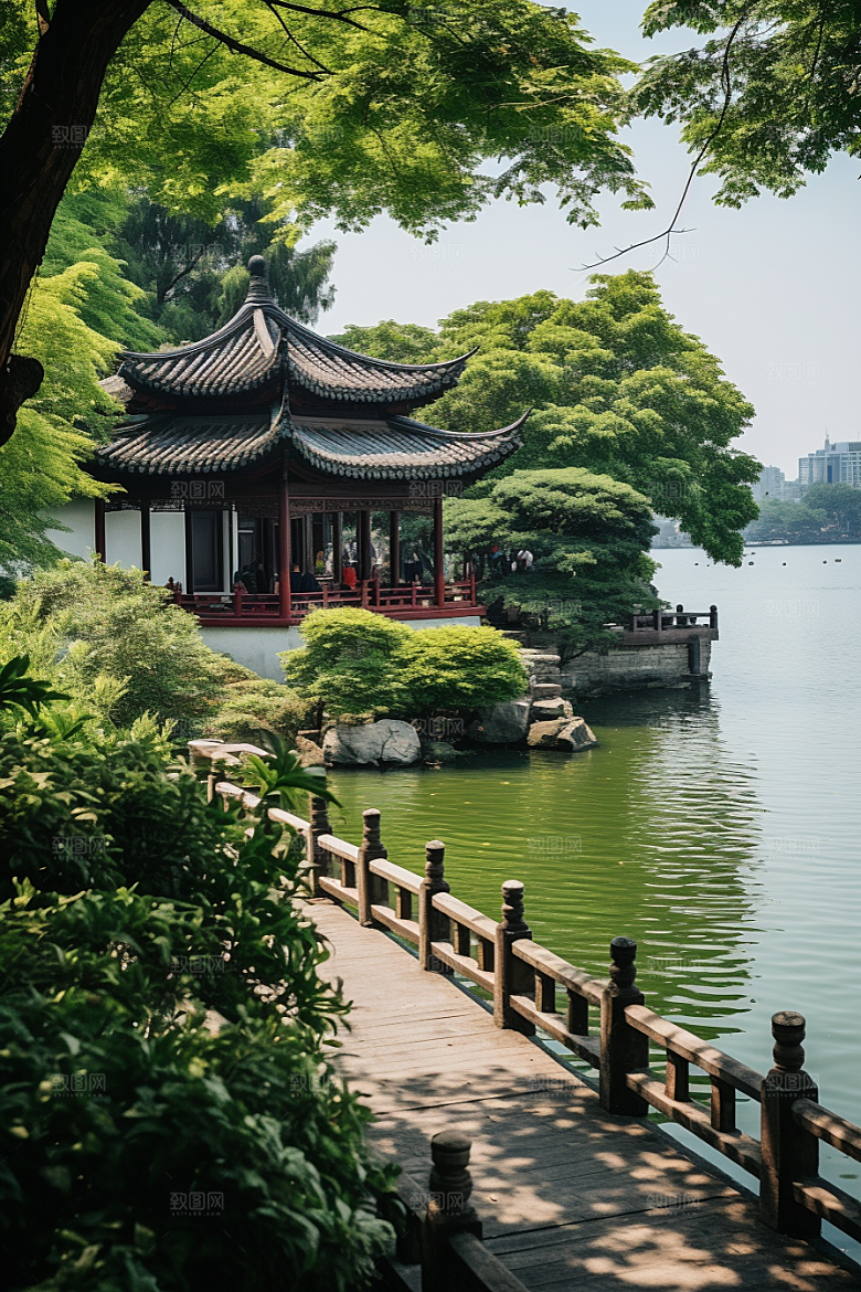 杭州城市风光地标南宋古都摄影图