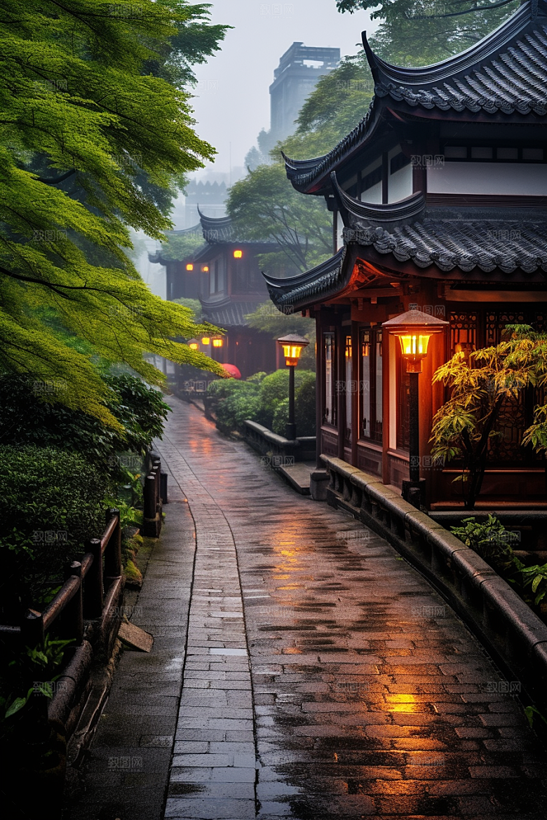杭州城市风光景色风景摄影图