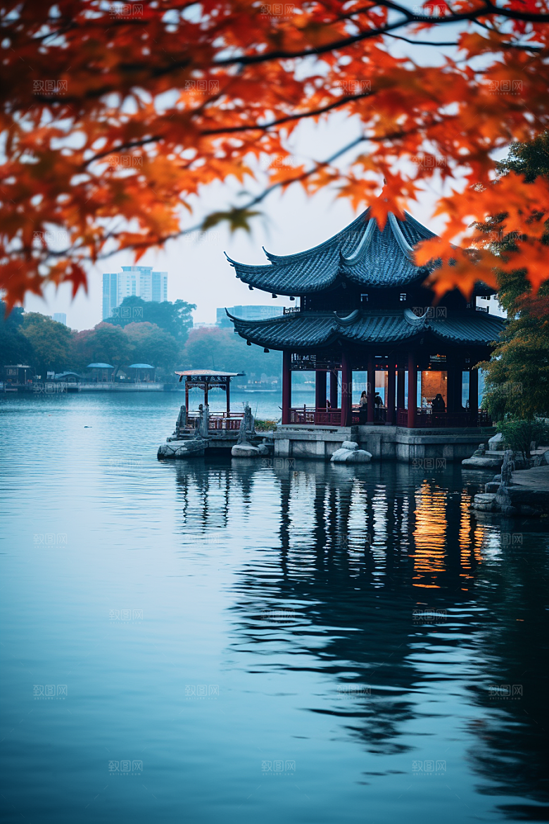 杭州城市风光景点高清摄影图