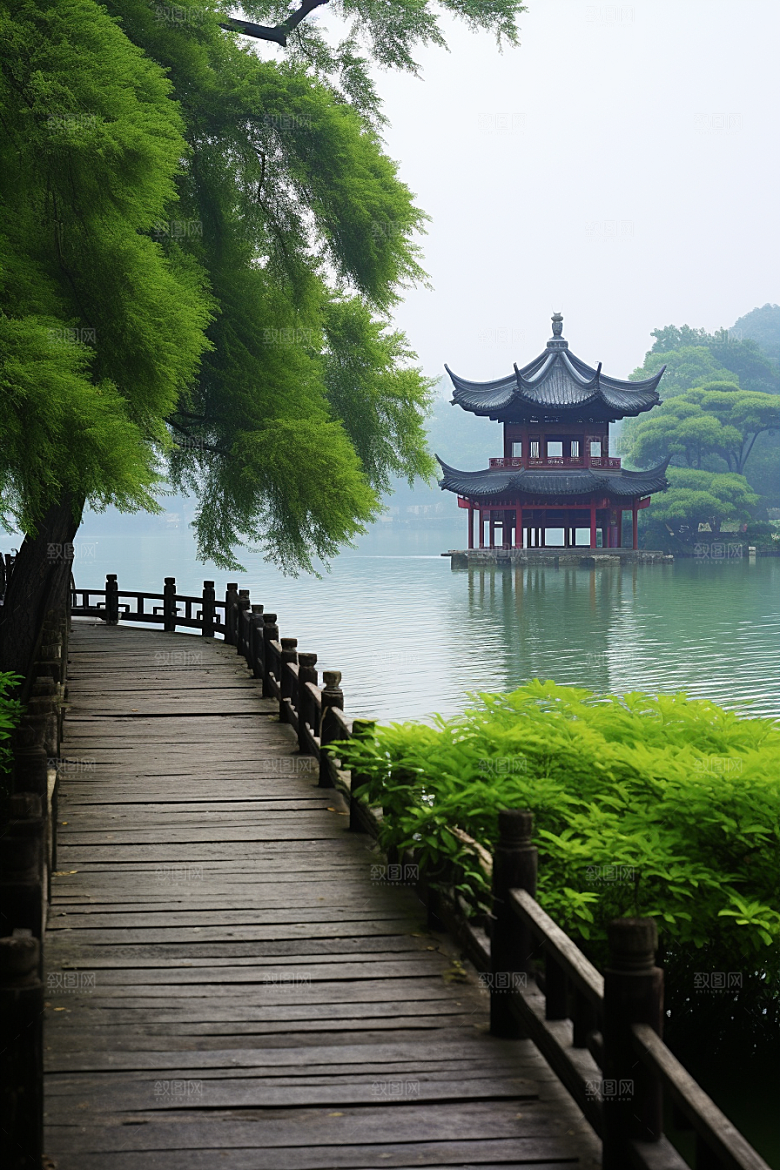 杭州城市风光旅游国内游摄影图