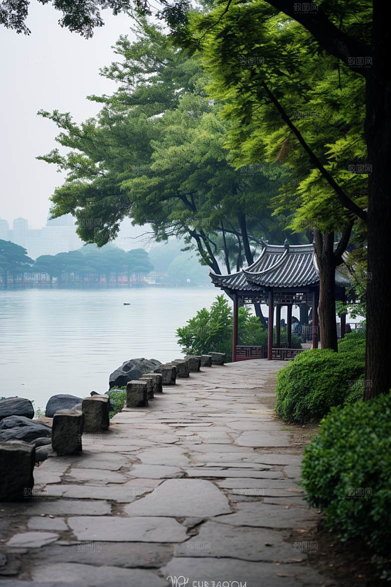 杭州城市风光高清风景摄影图