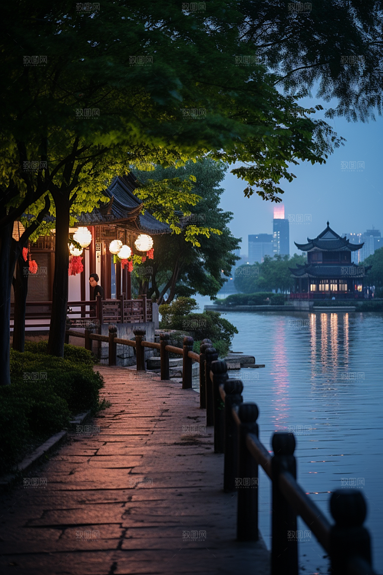 杭州城市风光高清旅行摄影图