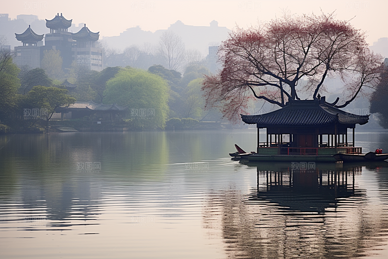 杭州城市风光风景国内游摄影图