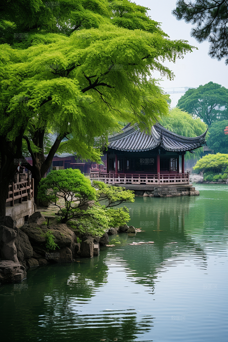 杭州城市风光景点都市摄影图