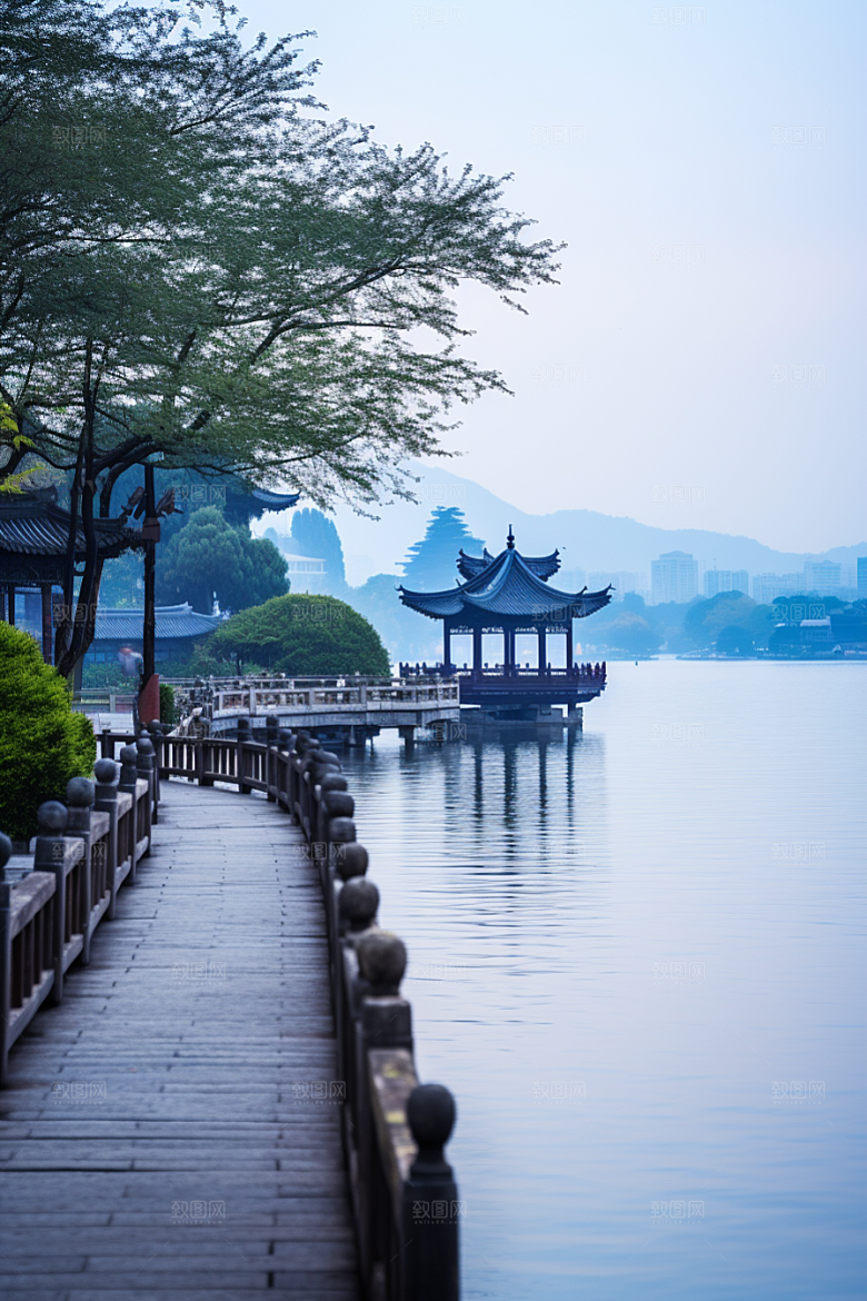 杭州城市风光都市旅行摄影图