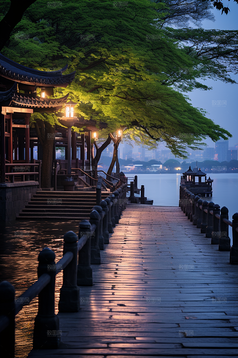 杭州城市风光旅行江南摄影图