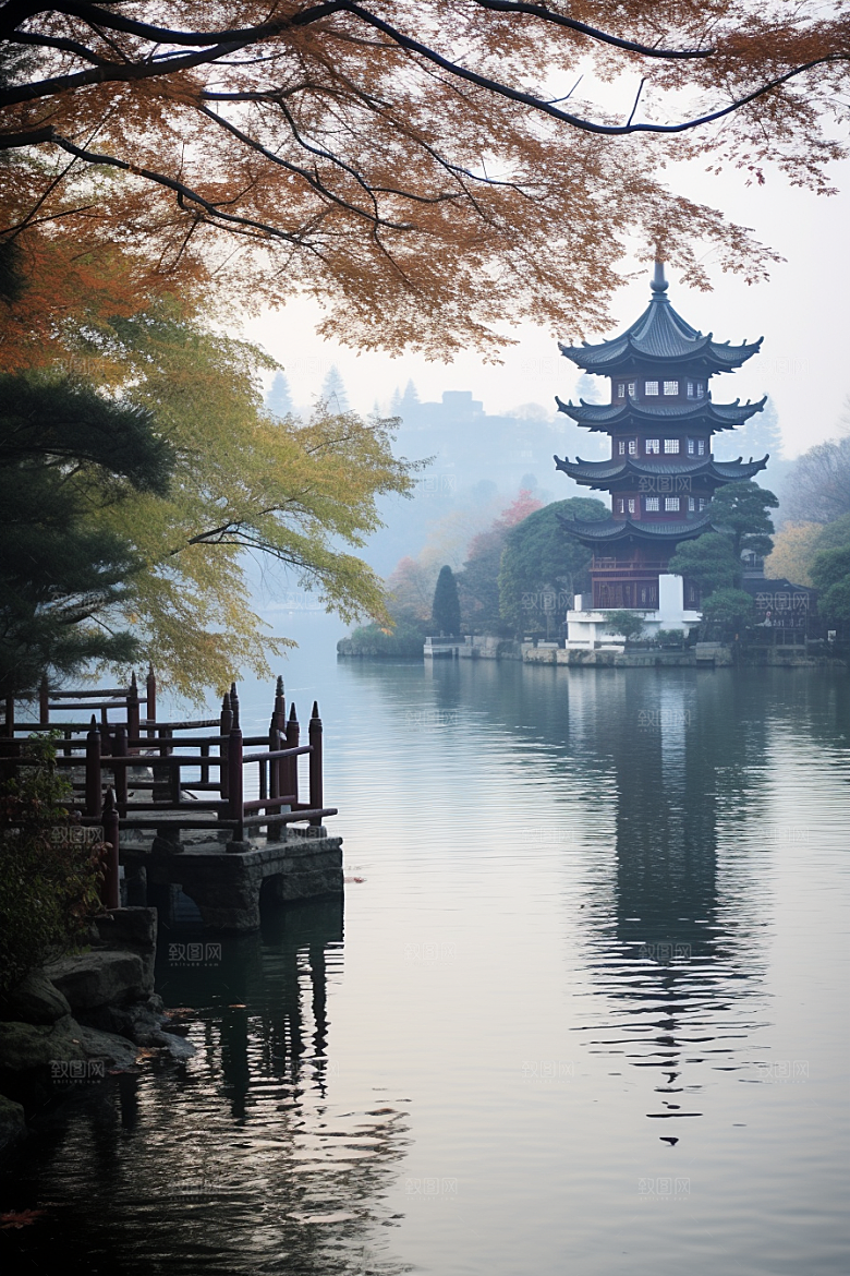 杭州城市风光风景旅游摄影图