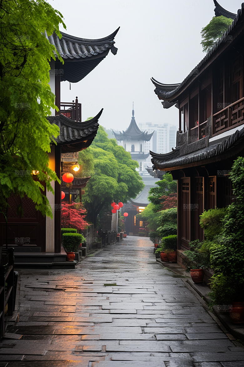 杭州城市风光景色江南摄影图