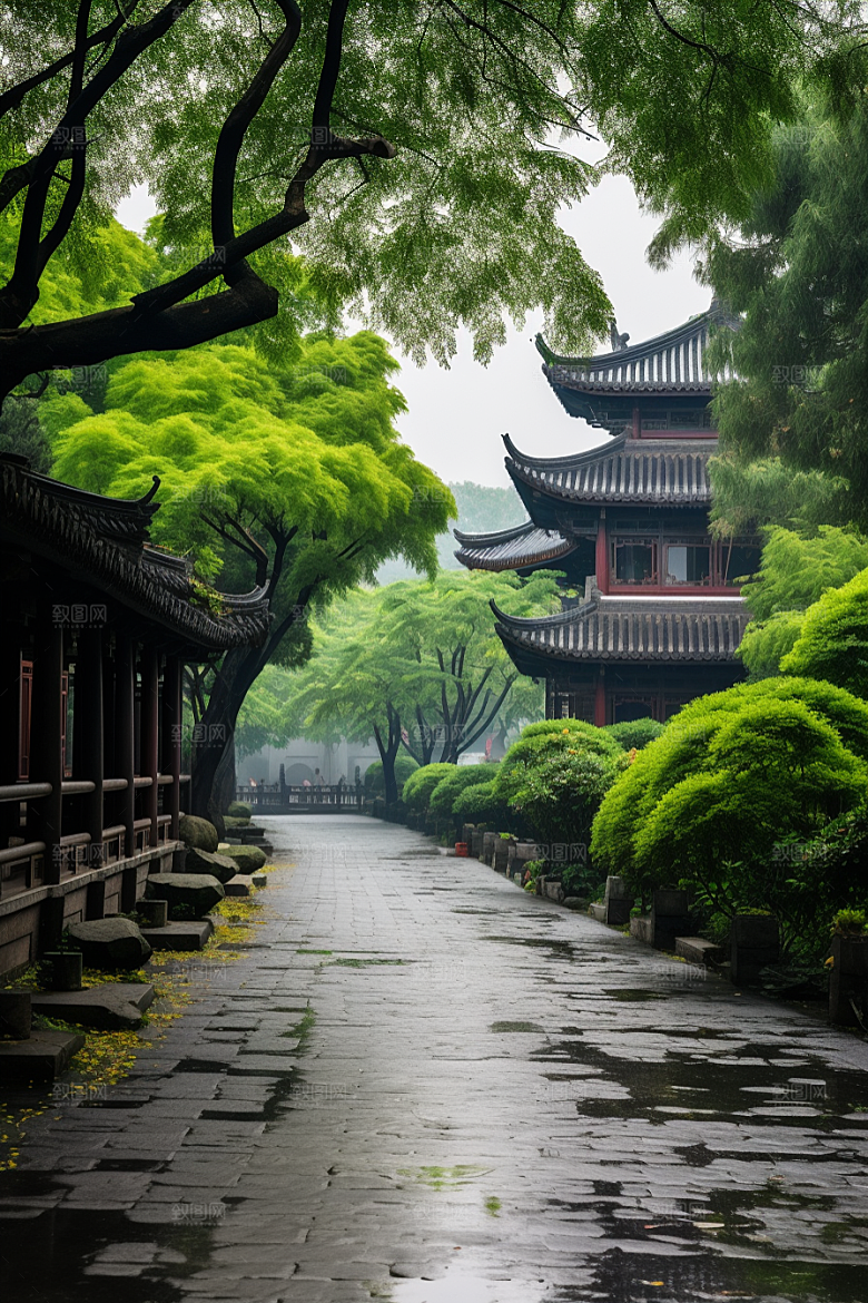 杭州城市风光高清南宋古都摄影图