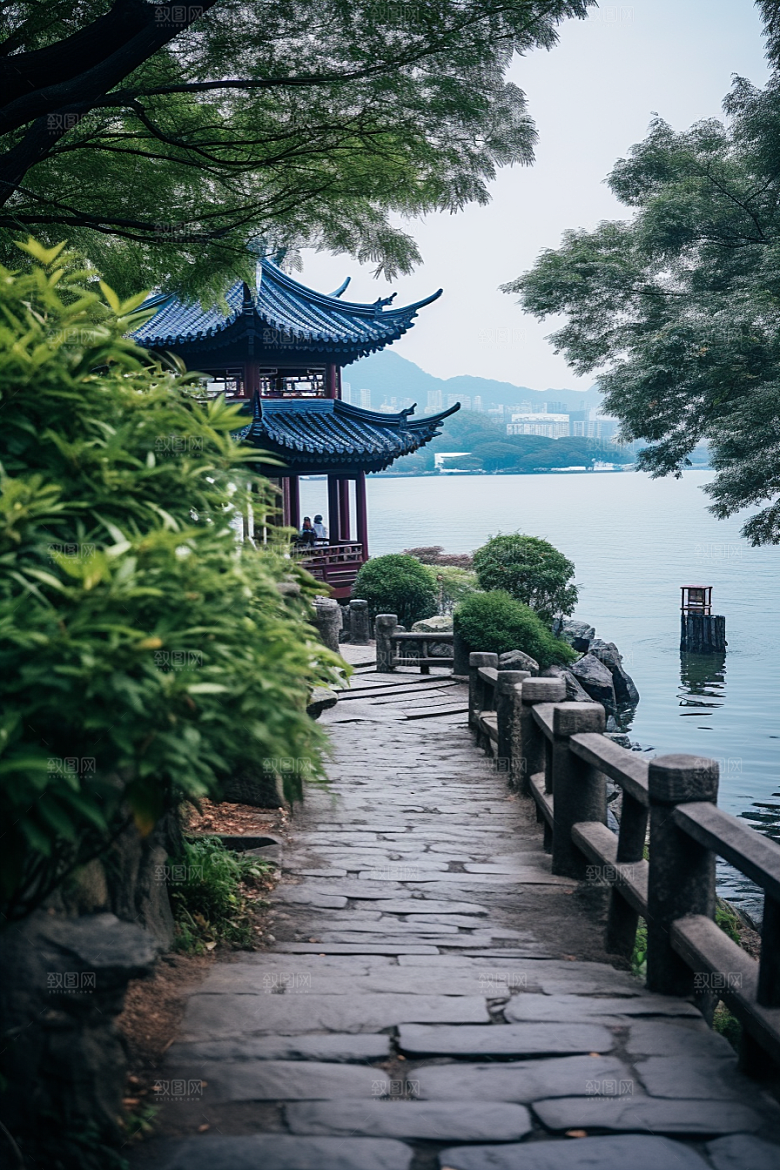 杭州城市风光景色风景摄影图