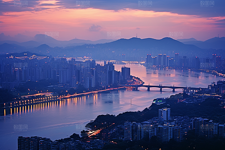 杭州城市风光风景南宋古都摄影图