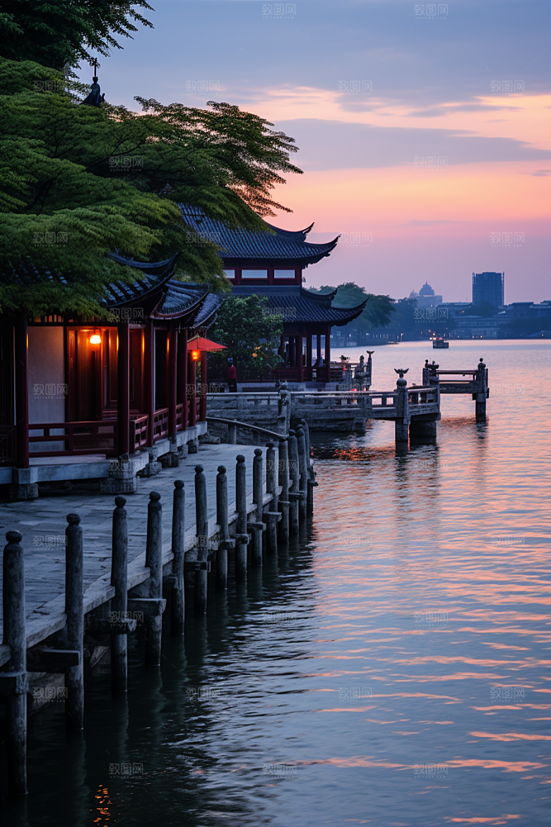 杭州城市风光旅游都市摄影图