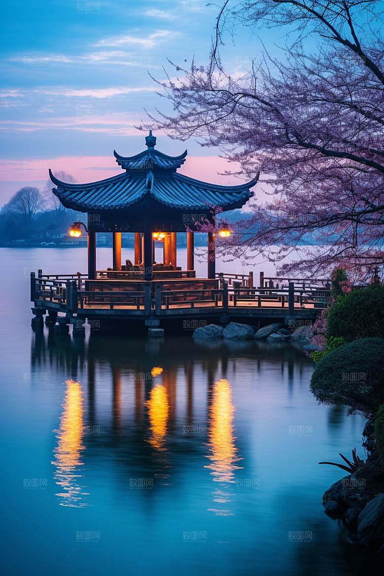 杭州城市风光旅游都市摄影图