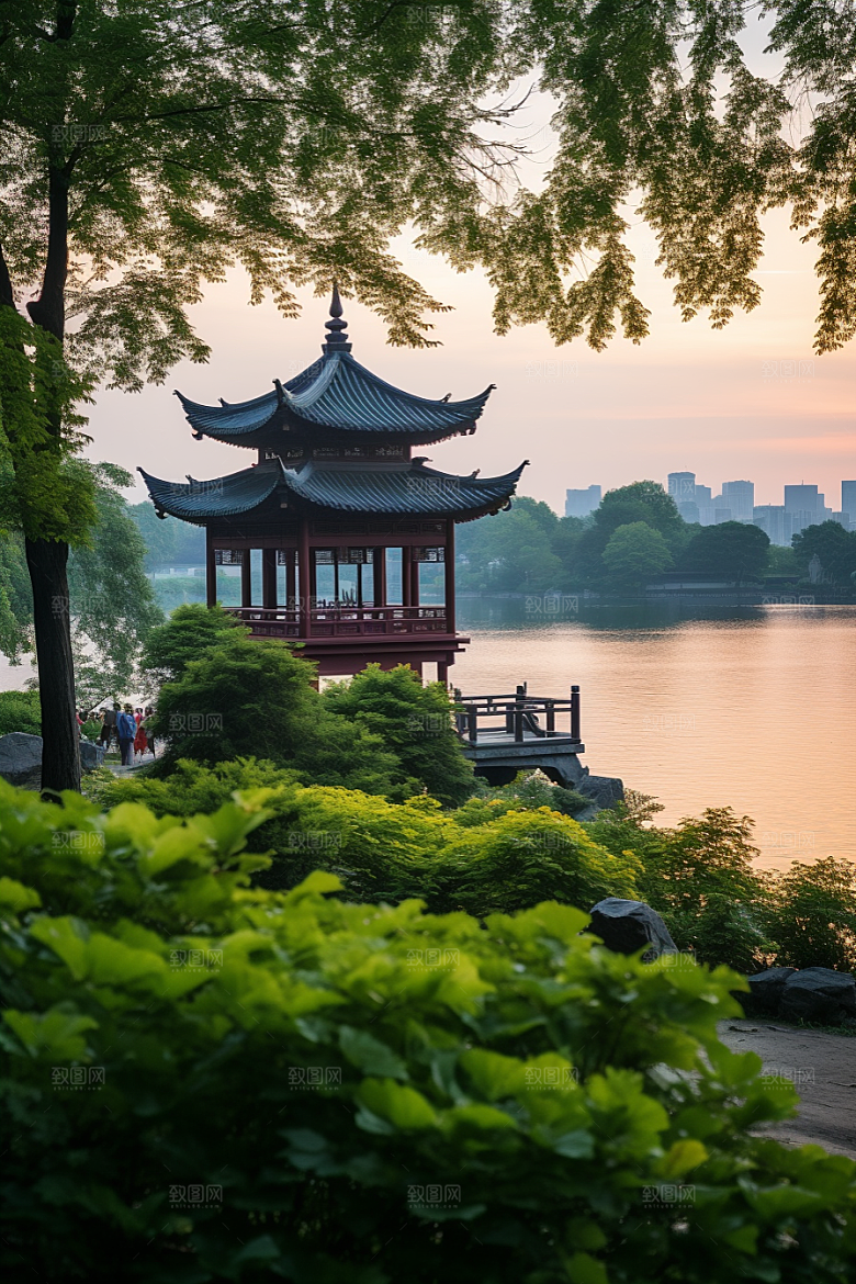 杭州城市风光风景南宋古都摄影图