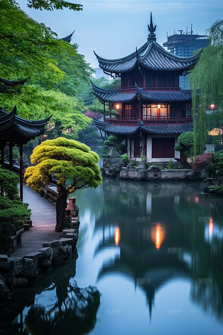 杭州城市风光旅行高清摄影图