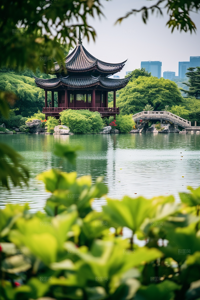 杭州城市风光旅行江南摄影图