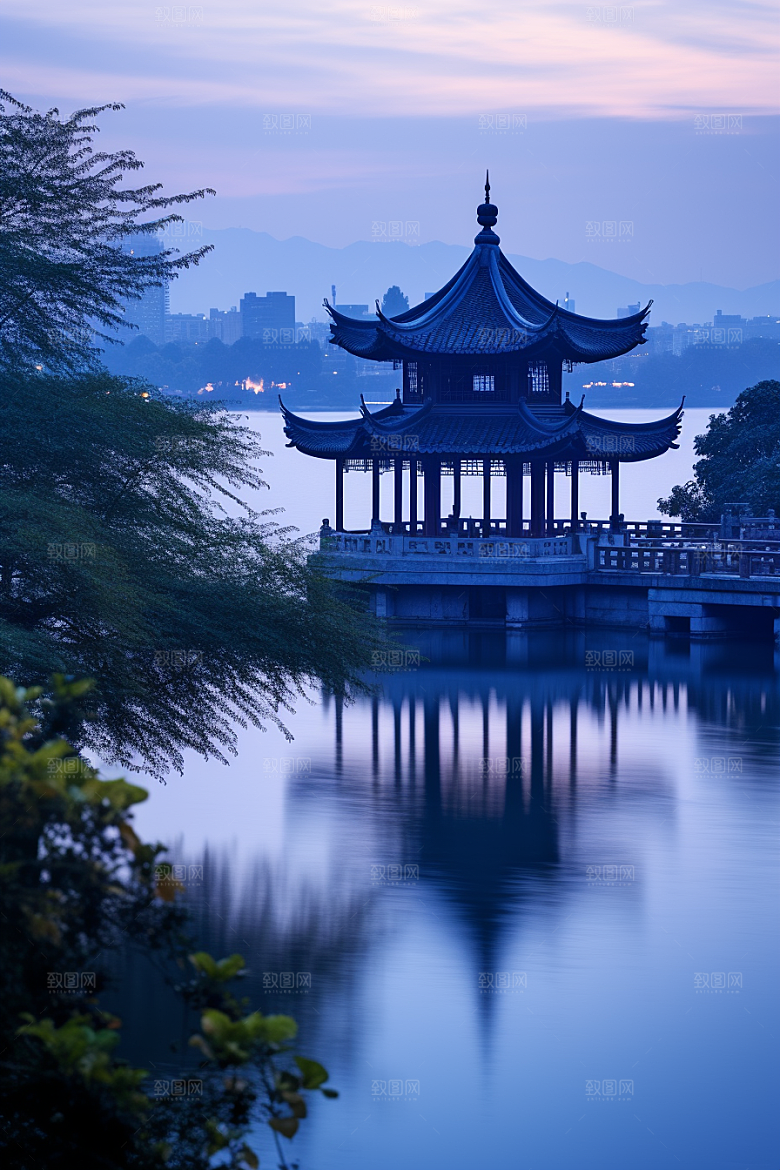 杭州城市风光都市景色摄影图
