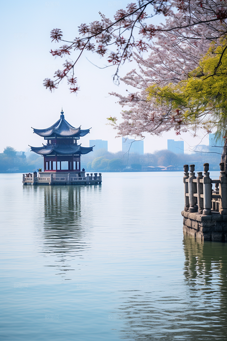 杭州城市风光景色江南摄影图