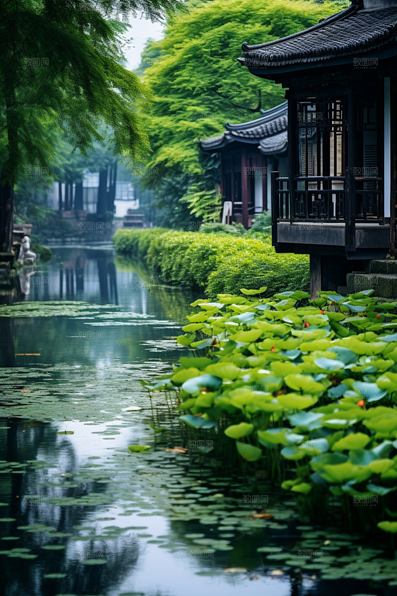 杭州城市风光江南旅游摄影图