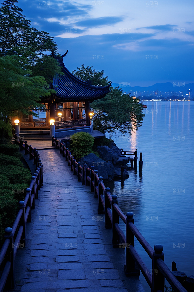 杭州城市风光南宋古都风景摄影图
